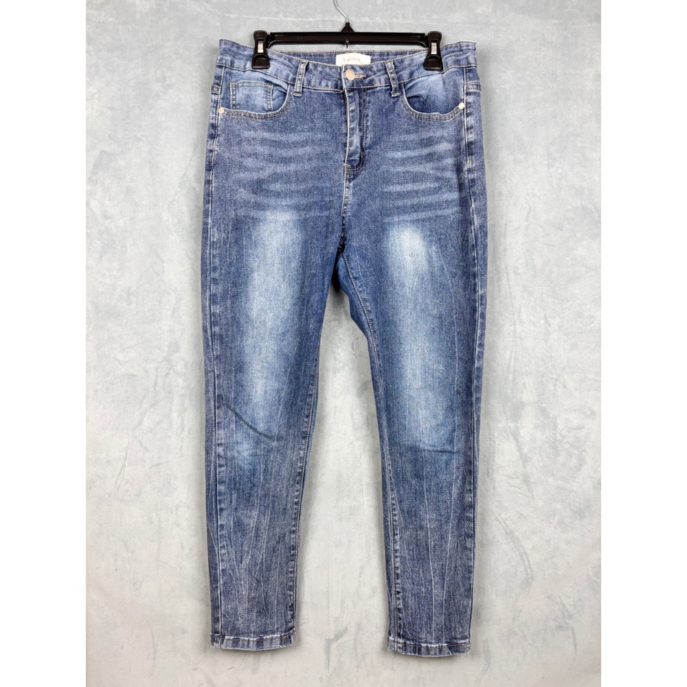 Bamboo Jeans Womens Size 13 Medium Wash Skinny High Rise Stretch Denim A1309-C
